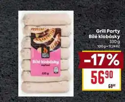 Billa Grill Party Bílé klobásky 330 g nabídka