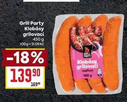 Billa Grill Party Klobásy grilovací 450 g nabídka