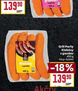 Billa Grill Party Klobásy s goudou 450 g nabídka
