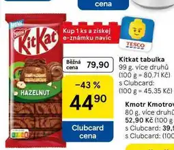 Tesco Kitkat tabulka, 99 g nabídka