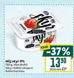 Billa Můj skyr 0% 130 g nabídka
