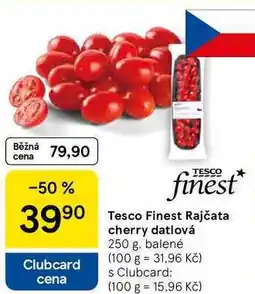 Tesco Tesco Finest Rajčata cherry datlová, 250 g, balené nabídka
