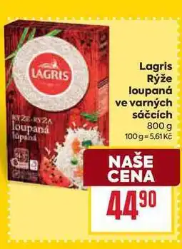 Billa Lagris Rýže loupaná ve varných sáčcích 800 g nabídka