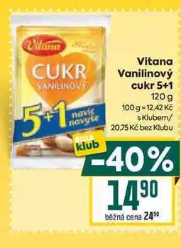 Billa Vitana Vanilinový cukr 5+1 120 g nabídka