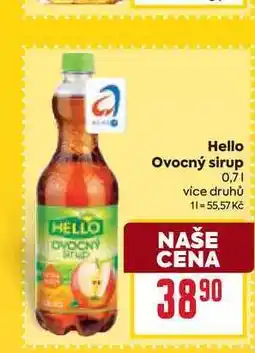 Billa Hello Ovocný sirup 0,7l nabídka
