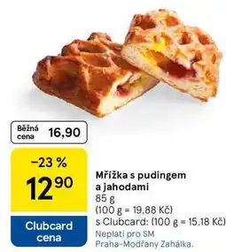 Tesco Mřížka s pudingem a jahodami, 85 g nabídka