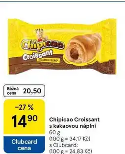 Tesco Chipicao Croissant s kakaovou náplní, 60 g nabídka
