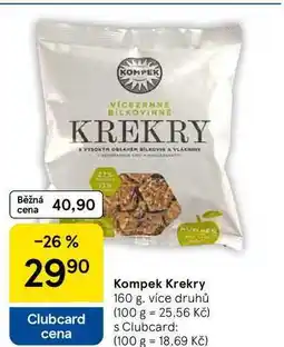 Tesco Kompek Krekry, 160 g, více druhů nabídka