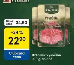 Tesco Krahulík Vysočina, 100 g, balená nabídka