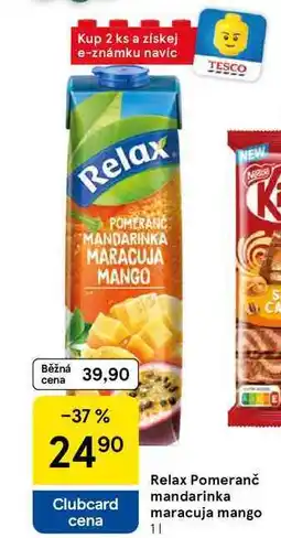 Tesco Relax Pomeranč mandarinka maracuja mango, 1 l nabídka