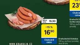 Tesco Krahulecká klobása, 100 g nabídka