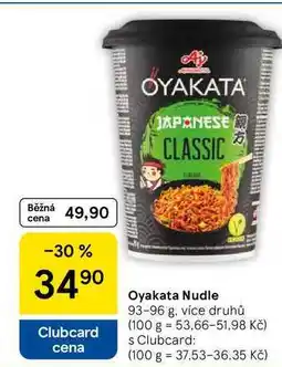 Tesco Oyakata Nudle, 93-96 g, více druhů nabídka