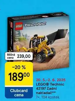 Tesco LEGO Technic 42197 Zadní nakladač 7+, 104 kostek nabídka