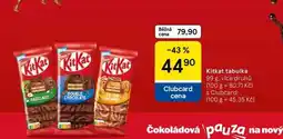 Tesco Kitkat tabulka, 99 g, více druhů nabídka