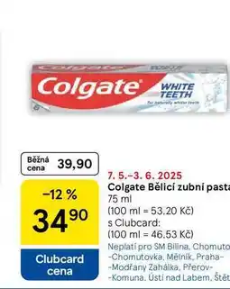 Tesco Colgate Bělicí zubní pasta, 75 ml nabídka