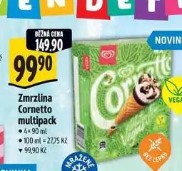 Albert Zmrzlina Cornetto multipack 4x 90 ml nabídka