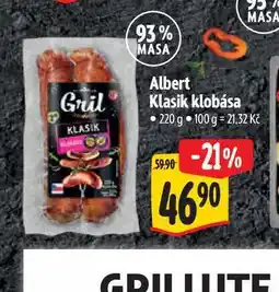 Albert Albert Klasik klobása 220 g nabídka
