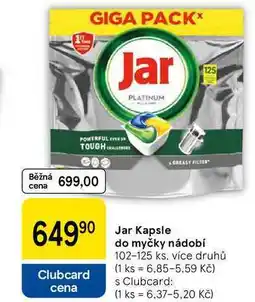 Tesco Jar Kapsle do myčky nádobí, 102-125 ks, více druhů nabídka