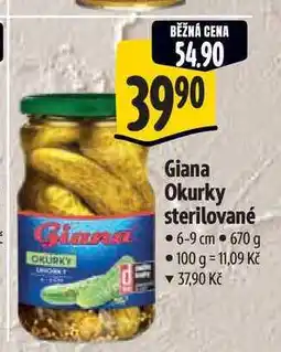 Albert Giana Okurky sterilované 6-9 cm 670 g nabídka