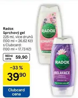 Tesco Radox Sprchový gel, 225 ml nabídka
