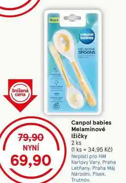 Tesco Canpol babies Melaminové lžičky, 2 ks nabídka