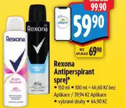 Albert Rexona Antiperspirant sprej nabídka