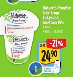 Albert Nature's Promise Free From Zakysaná smetana 15% nabídka