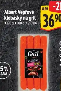 Albert Albert Vepřové klobásky na gril nabídka