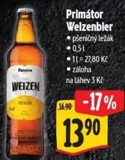 Albert Primátor Weizenbier nabídka