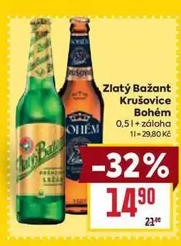Billa Krušovice Bohém 0,5l nabídka