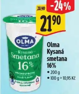 Albert Olma Kysaná smetana 16% nabídka