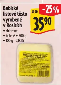 Albert Babické listové těsto vyrobené v Rosicích nabídka
