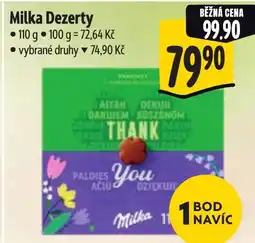 Albert Milka Dezerty nabídka