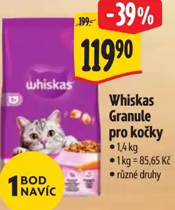 Albert Whiskas Granule pro kočky nabídka