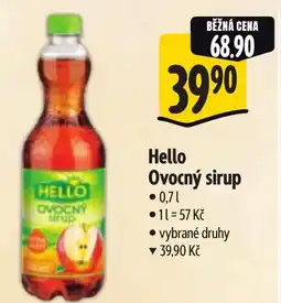 Albert Hello Ovocný sirup nabídka