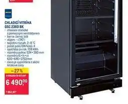 Makro CHLADÍCÍ VITRÍNA GSC 2360 BK nabídka