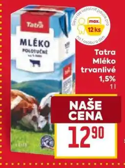 Billa Tatra Mléko trvanlivé 1,5% nabídka