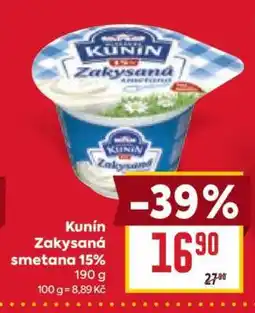 Billa Kunín Zakysaná smetana 15% nabídka