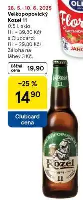 Tesco Velkopopovický Kozel 11 nabídka