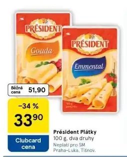 Tesco Président plátky nabídka