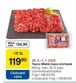 Tesco Tesco Mleté maso míchané nabídka