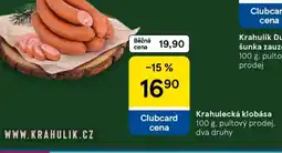 Tesco Krahulecká klobása nabídka