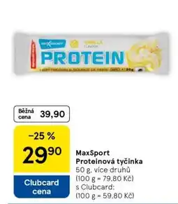 Tesco Maxsport Proteinová tyčinka nabídka