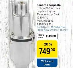 Tesco Ponorné čerpadlo nabídka