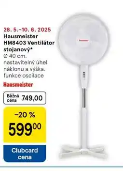 Tesco Hausmeister HM8403 Ventilátor stojanový nabídka
