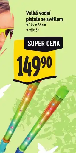 Albert Velká vodní pistole se světlem nabídka