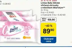 Tesco Linteo Baby Dětské vlhčené ubrousky s měsíčkem lékařským nabídka
