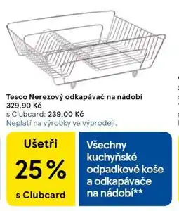 Tesco Tesco Nerezový odkapávač na nádobí nabídka