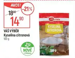 VÁŠ VÝBĚR Kyselina citronová 100 g