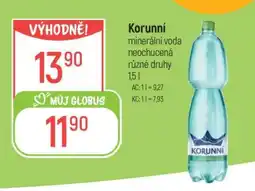 Globus Korunní minerální voda nabídka